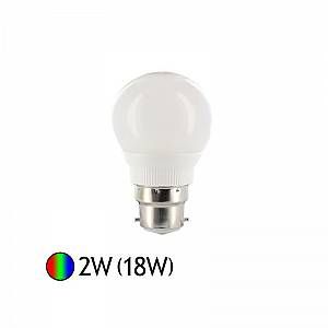 Vision-El Ampoule Led 2W (18W) B22 multi-couleurs RGB auto -