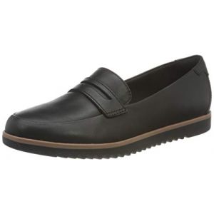 Image de Clarks Serena Terri, Mocassin Femme, Cuir Noir, 38 EU