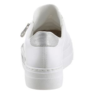 Rieker Femme Chaussures à Lacets N49C2, Dame Chaussures de Sport,Chaussure Basse,Chaussure de Loisir,Semelle de Plate-Forme,Weiss,40 EU / 6,5 UK