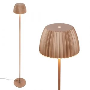BRILONER - Lampadaire LED tactile, à intensité variable, bord lumineux, lumière blanche chaude, salon, lampe sur pied, lampadaire sur pied, 19x124 cm, coffee