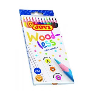 Jovi Etui de 12 crayons de couleur sans bois Woodless