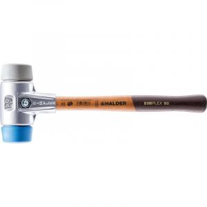 FP Halder 3113060 Simplex Maillet de Tpe-doux/Tpe-Mid avec Bo&icirc;tier en Aluminium, Multicolore, 60 mm