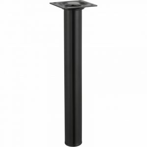 Hettich Pied table basse cylindrique fixe acier &eacute;poxy noir