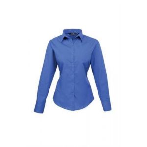 Premier Chemisier &agrave; manches longues - Femme (36 FR) (Bleu roi) - UTRW1090