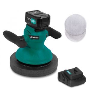 Polisseuse sans fil 20V – Ø240mm - 2 bonnets de polissage - Batterie 4.0ah et chargeur rapide incl.