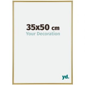 Your Decoration - 35x50 cm - Cadres Photos en Plastique Avec Verre Plexiglas - Excellente Qualité -Or - Cadre Decoration Murale - Annecy.