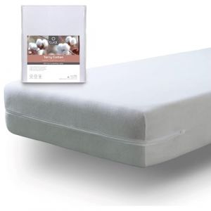 Tural Housse de Matelas 100x190/200cm Absorbante Tissu Stretch Certifié Oeko-TEX avec Fermeture Éclair Blanc