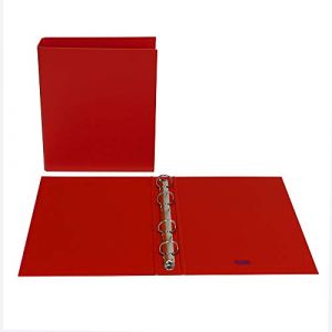 Favorit 100460404 Classeur format intérieur 15 x 21 cm, 4 anneaux diamètre 25 mm, rouge