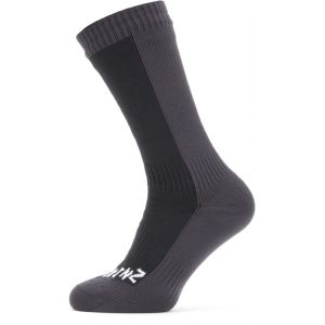 Sealskinz Waterproof Cold Weather Mid Length Sock Unisex-Adult, Black/Grey, FR : L (Taille Fabricant : L)