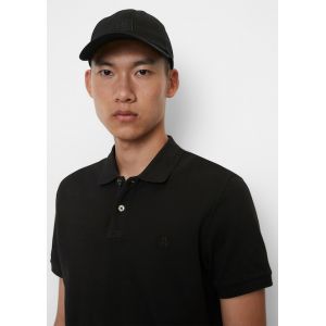 Marc O'Polo Polo &agrave; manches courtes en maille piqu&eacute;e en coton biologique Noir Marc O?Polo - Couleur Noir - Taille L