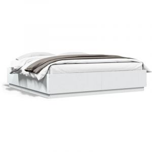 Cadre de lit blanc 180x200 cm bois d'ingénierie vidaXL