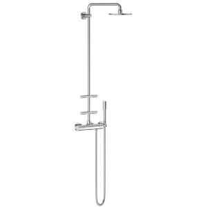 Image de Grohe 27374000 - Colonne de douche avec mitigeur thermostatique et douchettes latérales Rainshower sena system chromé