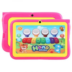 Tablette Educative Android 7 pouces Quad Core WiFi Contrôle parental 8Go Rose