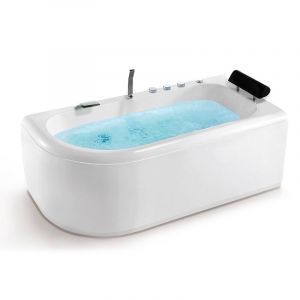 Baignoire balnéo asymétrique 170x85 cm IRIS DROITE IMASSAGE