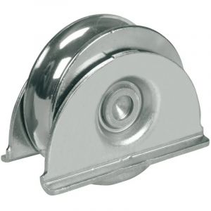 Roue avec Plaque Ø 100 - 1 Roulement à Bille - Gorge Ronde Ø20 - IBFM - 387100L