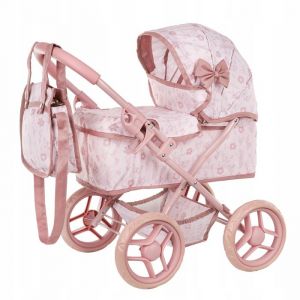 Poussette pour poup&eacute;e - KINDERPLAY - KP0264A - Aluminium l&eacute;ger - Capote pliable - Sac inclus