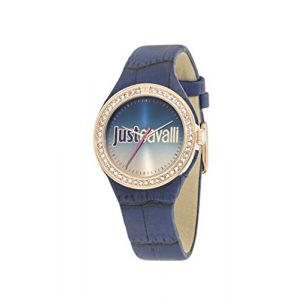 Just Cavalli Femme Analogique Quartz Montre avec Bracelet en Cuir B00OBLVL2A