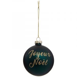 Atmosphera Cr&eacute;ateur d'int&eacute;rieur - Boule de No&euml;l Perles Laponie 8cm Blanc & Or