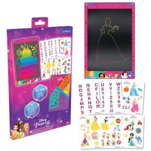 Lexibook Tablette à Dessins éducative encre électronique multicolore 28cm avec pochoirs Disney Princesses
