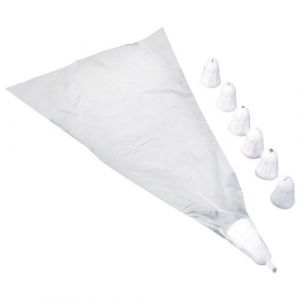 Metaltex Lot de 3 poches à décorer jetables avec 7 douilles