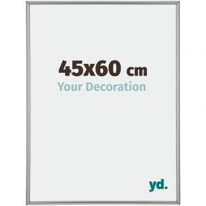 Yd. - Your Decoration - 45x60 cm - Cadres Photos en Plastique Avec Verre Plexiglas - Excellente Qualité -Argent - Cadre Decoration Murale - Annecy.