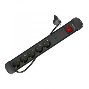 Lanberg Sp1-05f-0500-Bk Multiprise 5 M 5 Sortie(S) Ca Intérieure Noir