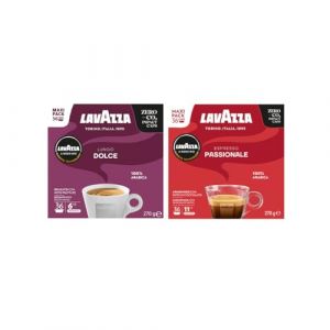 Lavazza Capsules de Café - A Modo Mio - Passionale & Lungo Dolce - Intensité 6 à 11 - 72 Capsules