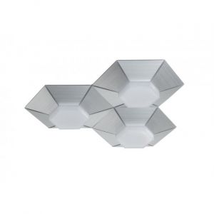 Wofi Plafonnier LED Bente 3 lampes dimmable 40 x 40,5cm