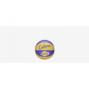 Image de Wilson Mini ballon Los Angeles Lakers Nba Team Retro 2021/22 - jaune/violet - TU