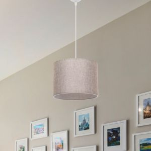 Lux.pro - Suspension Willenhall E27 hauteur 60 cm blanc sable