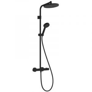 Hansgrohe Activera S 28078670 Syst&egrave;me de douche &agrave; &eacute;conomie d'eau (EcoSmart), avec thermostat, douche &agrave; effet pluie, 240 mm, mitigeur, douchette (2 types de jets), tuyau, barre de douche et pommeau de