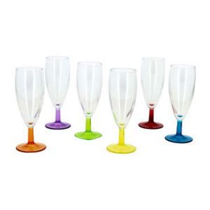 Image de Glass4you 6 coupes à champagnes couleurs