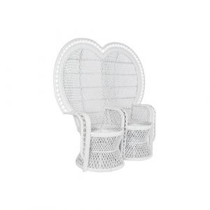 Fauteuil DKD Home Decor Blanc 188 x 50 x 140 cm