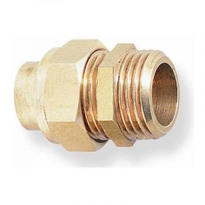 Anquier Raccords - laiton - union droit 3 pièces - à joint sphéro-conique - mâle Diamètre 40 Diamètre 40/49 BRICOZOR
