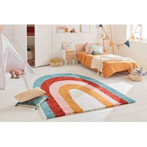 Nazar Tapis shaggy enfant à motif arc en ciel RUGS - 160x230 cm - Aquarelle - Multicolore