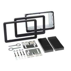 Adaptateur de fa&ccedil;ade 2-din pour alfa 159 / brera / spider noir