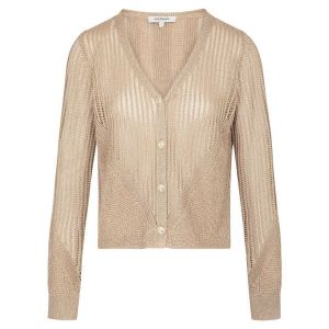 Morgan Gilet manches longues ajouré jaune or femme - Taille M