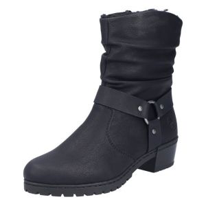 Rieker Femme Y1760 Botte mi-Mollet, Noir, 36 EU