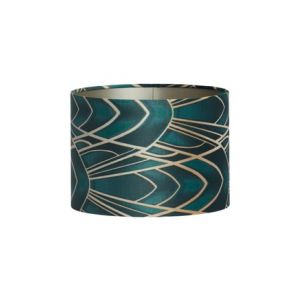 Abat-jour - cylindre - Tiara - Ø25 cm - vert /Or