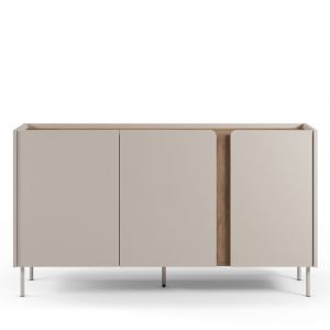 DRAWER Buffet 3 portes en bois et métal L150cm - Beige - boxy