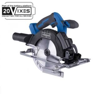 Scheppach Scie Circulaire sans fil ixes 20V - C-HCS165-X - 4500min-1 - Lame Ø165mm - Softstart - Inclinaison 45° - Profondeur 53mm - Vendue sans batterie ni