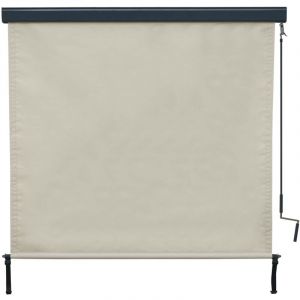 Décoshop26 Store enrouleur de fenêtre uuvent vertical brise-vue protection uv 50 250 x 180 cm crème-beige 040005775