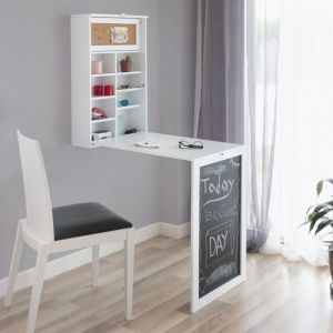 Bureau Mural Rabattable Foldee Table W
