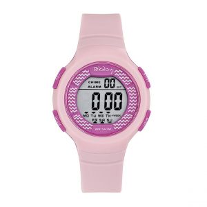 Tekday Montre femme - 654918 Bracelet Résine Rose