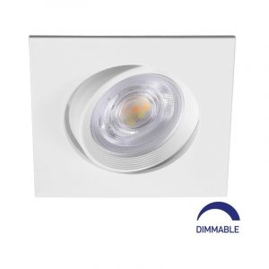 Braytron - Spot led encastrable 3en1 carr&eacute; blanc 7W IP20 Dimmable
