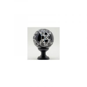 Quincadeco Boule de rampe cristal noir Mousson pied noir
