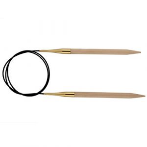 Knitpro Basix Aiguilles à Tricoter circulaires Fixes, Bouleau, Multicolore, 120 cm x 35.00 mm