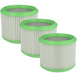 Vhbw Lot de 3x filtres à cartouche remplacement pour Makita 413525 pour aspirateur - Filtre plissé