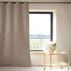 Home maison Rideau 100% occultant thermique phonique Taupe 160x240 cm