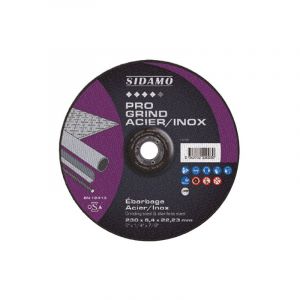 Image de Sidamo Disque à ébarber PRO GRIND ACIER INOX D. 125 x 6,4 x Al. 22,23 mm - Acier, Inox - 10222002